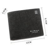 OTUSI New Short Men Wallets Card Holder Classic Male Wallet With Coin Pocket Zipper Fashion Frosted Slim Men's Purses