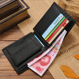 OTUSI Classic Short Genuine Leather Men Wallets Fashion Coin Pocket Card Holder Men Purse Simple Quality Male Wallets