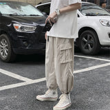 OTUSI Men Summer Outfit 2024 New Spring Summer Multi-Pockets Cargo Pants Men Streetwear Slim Fit Casual Joggers Male Stretch Cotton Trousers
