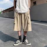 OTUSI Men Summer Outfit 2024 New Mens Summer Cotton Army Tactical Cargo Shorts Fashion Khaki Multi-pocket Casual Short Pants Loose Military Shorts Men