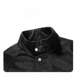 OTUSI Outdoor Casual Jacket for Men Cotton Standing Collar Warm Top High Quality Design Wear for Men Korean Fashion Winter Jacket Men