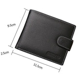 OTUSI  Leather Men Wallets Cow Leather Solid Sample Style Zipper Purse Man Card Horders Famous Brand High Quality Male Wallet