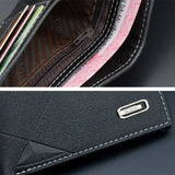 OTUSI Short Men Wallets Clutch Slim Card Holder Zipper Coin Pocket Mens Wallet New Fashion Brand Photo Holder Small Male Purses
