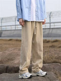 OTUSI Men Summer Outfit Casual Pants Men Cargo Summer Thin Pockets Retro Fashion High Street Loose Trousers BF All-match Daily Simple Clothes Harajuku