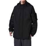 OTUSI Men's Spring Autumn 2024 New Trendy American Functional Work Outerwear Sports Waterproof Windbreaker Jacket