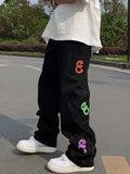 OTUSI Men Spring Outfits Men's Multi Pocket Printed Cargo Jeans