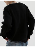 OTUSI 2024 New Fashion  Man Sweater Mens Solid Cutout Long Sleeve Sweater SKUJ92728