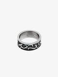 Otusi Black Engraved Ring
