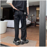 OTUSI 2024 New Fashion Pants Men¡®s trendy Y2K men styleSleeveless Denim Jacket & Jeans