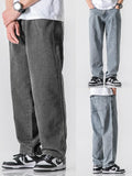 OTUSI 2024 New Fashion Pants Men¡®s trendy Y2K men styleStraight Drape Washed Denim Jeans