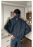 OTUSI 2024 New Fashion Pants Men¡®s trendy Y2K men styleYellow Mud Dyed Denim Jacket & Jeans