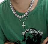 Otusi Zircon Cross Pendant Necklace