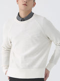 OTUSI 2024 New Fashion  Man Sweater Mens Round Neck Knitted Solid Color Sweater SKUI36729