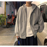 Otusishop skater boy outfits Cheap School New Cardigan Sweater Men's and Women's Hong Kong Style Thin Jacket Loose Student Versatile Color Hooded Thin Jacket