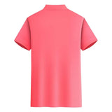 OTUSI Men Outfit Summer New Polo-neck Solid Color Loose Casual T-shirt Homme Short Sleeve Fashion All-match Pullover Top Male Oversized Tee Men