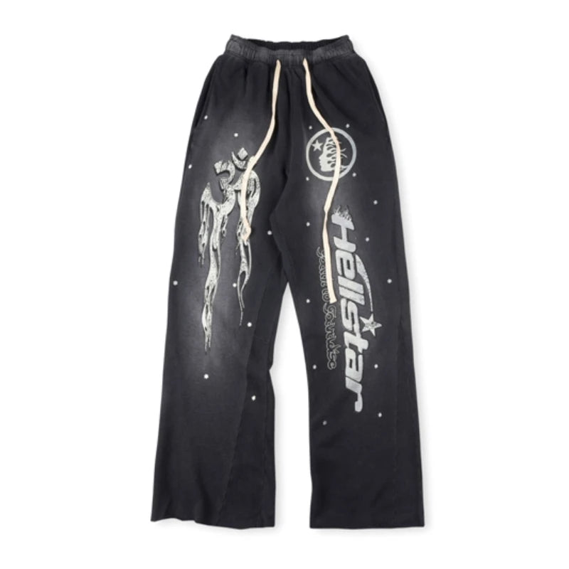 OTUSI Y2K Hellstar Pants Print Streetwear Vintage Harajuku Hip Hop Gothic  sweatpants Men Women Trousers Casual fashion Wide Trousers