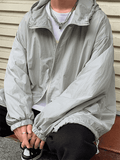 OTUSI Men Spring Outfits Men's Lightweight Zipper Hooded Jacket