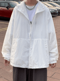 OTUSI Men Spring Outfits Men's Lightweight Zipper Hooded Jacket