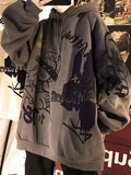 OTUSI Men Spring Outfits Men's Oversize Graffiti Print Hoodie