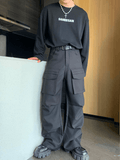 Otusi functionalwide-leg pocket casual pants