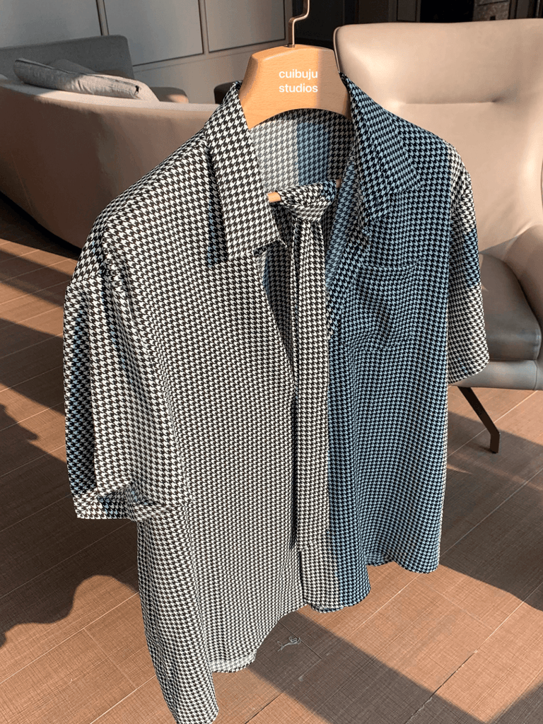 Otusi [CUIBUJU] Check necktie shirt NA154