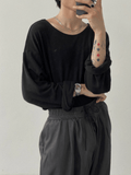 Otusi [GENESISBOY] Wool feel fabric high T-shirt NA303