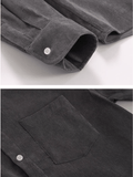 Otusi [MRCYC] Corduroy retro long-sleeved shirt na843