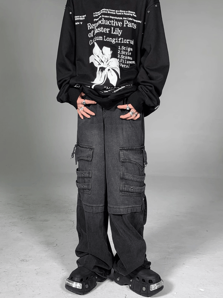 Otusi Wide-leg Heavy Denim Jeans na655