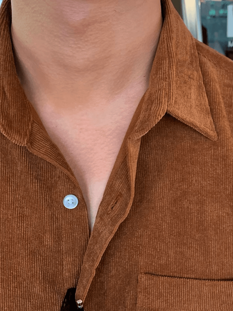 Otusi [MRCYC] Corduroy retro long-sleeved shirt na843