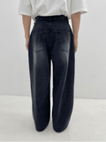 Otusi [FLAT ROOM] Track super wide jeans 2color FL23