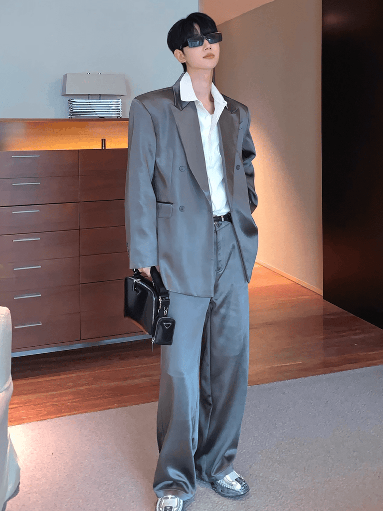 Otusi [CUIBUJU] shoulder pad blazer igh-end solid color suit set-up na666