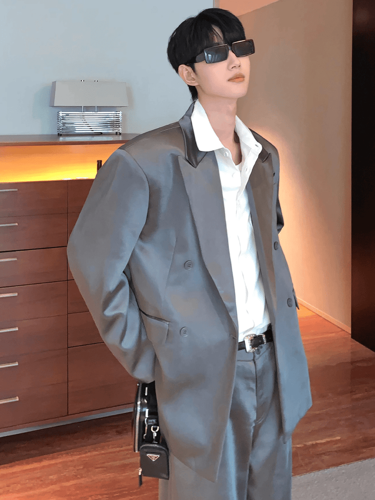 Otusi [CUIBUJU] shoulder pad blazer igh-end solid color suit set-up na666