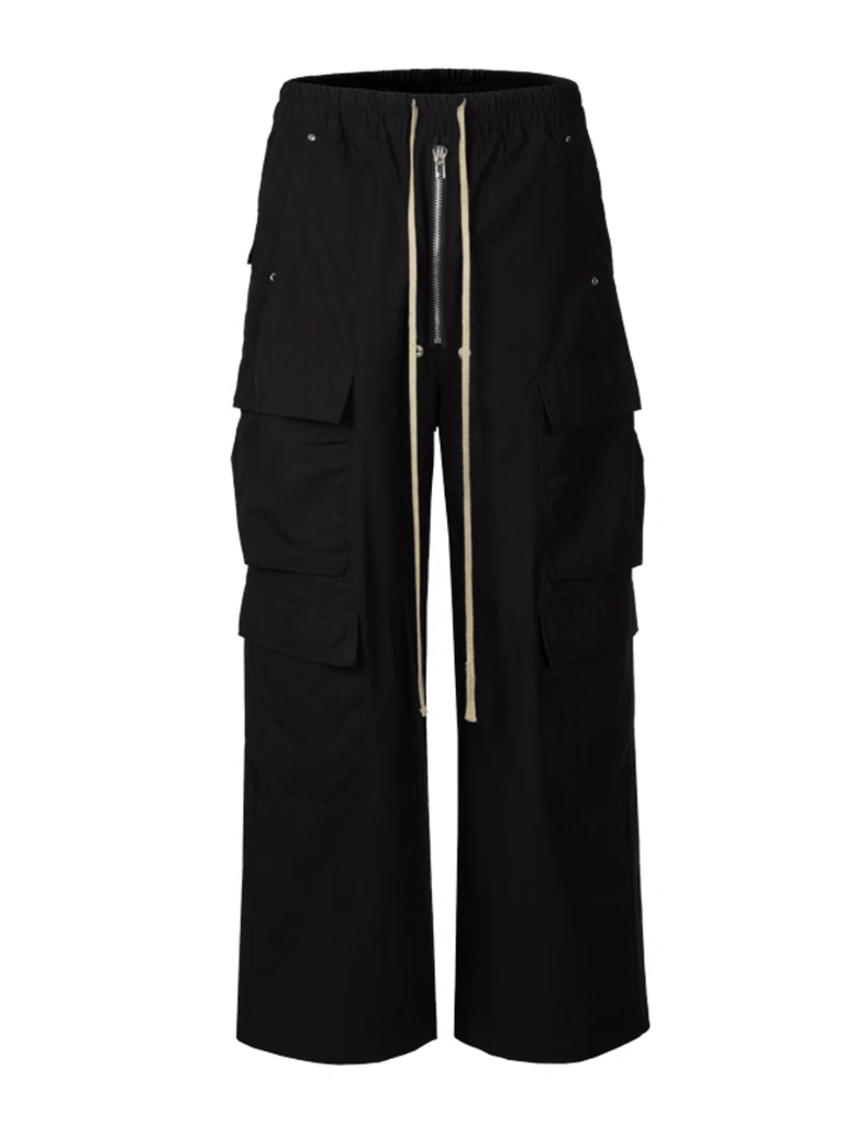 Otusi [n40mz] dark multi-pocket mopping flared pants na792