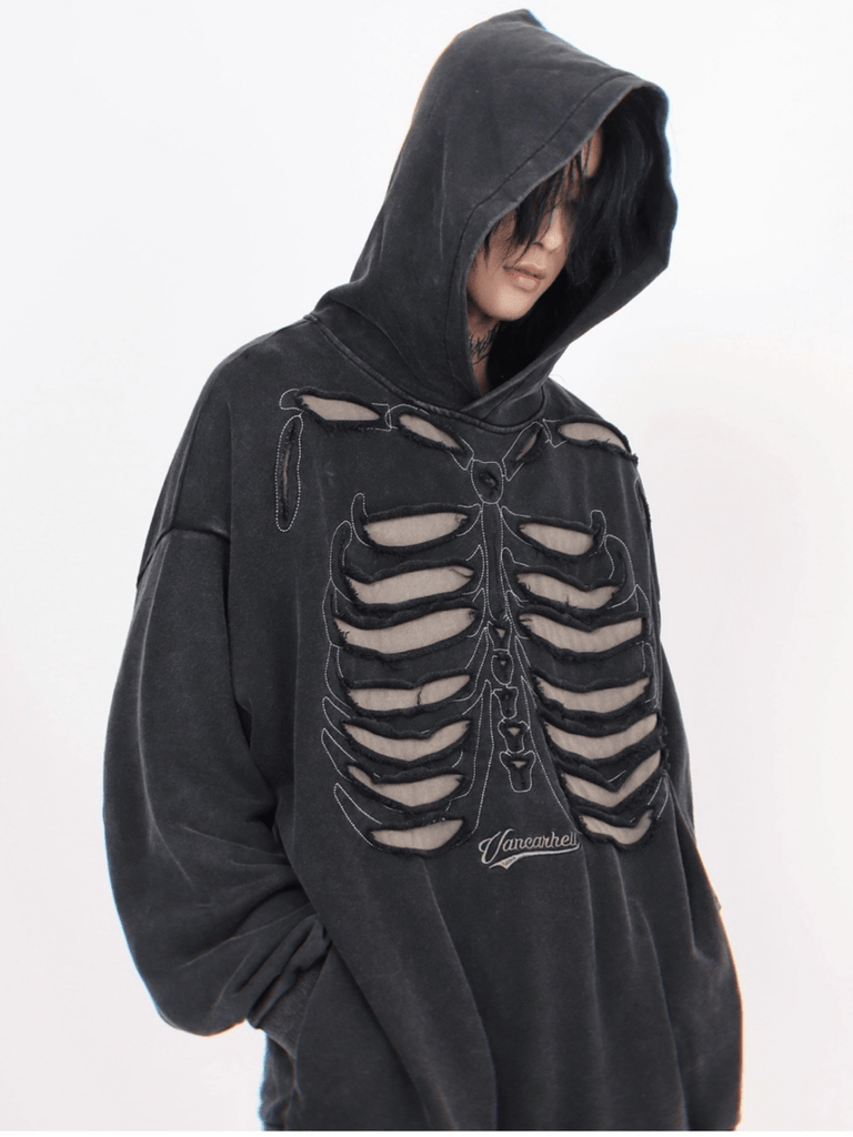 Otusi skeleton design niche high street hooded na648