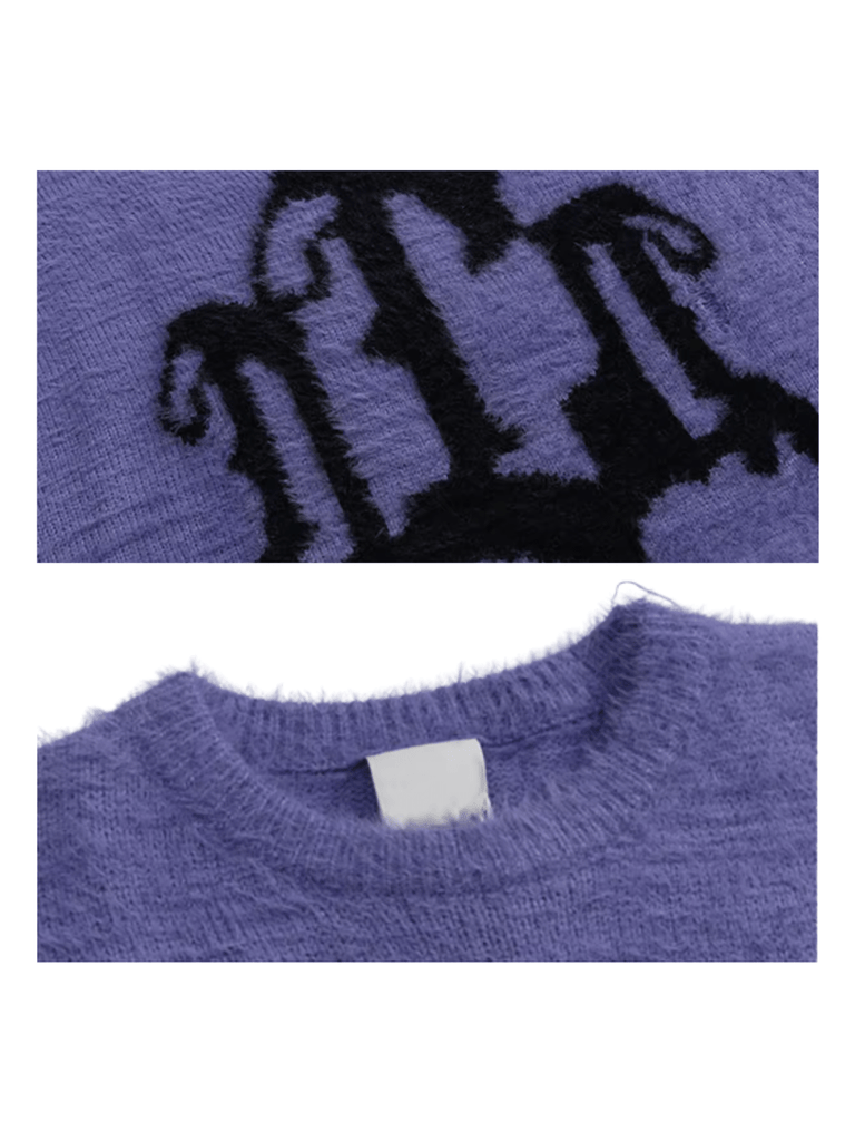 Otusi distressed raw edge ripped sweater na657