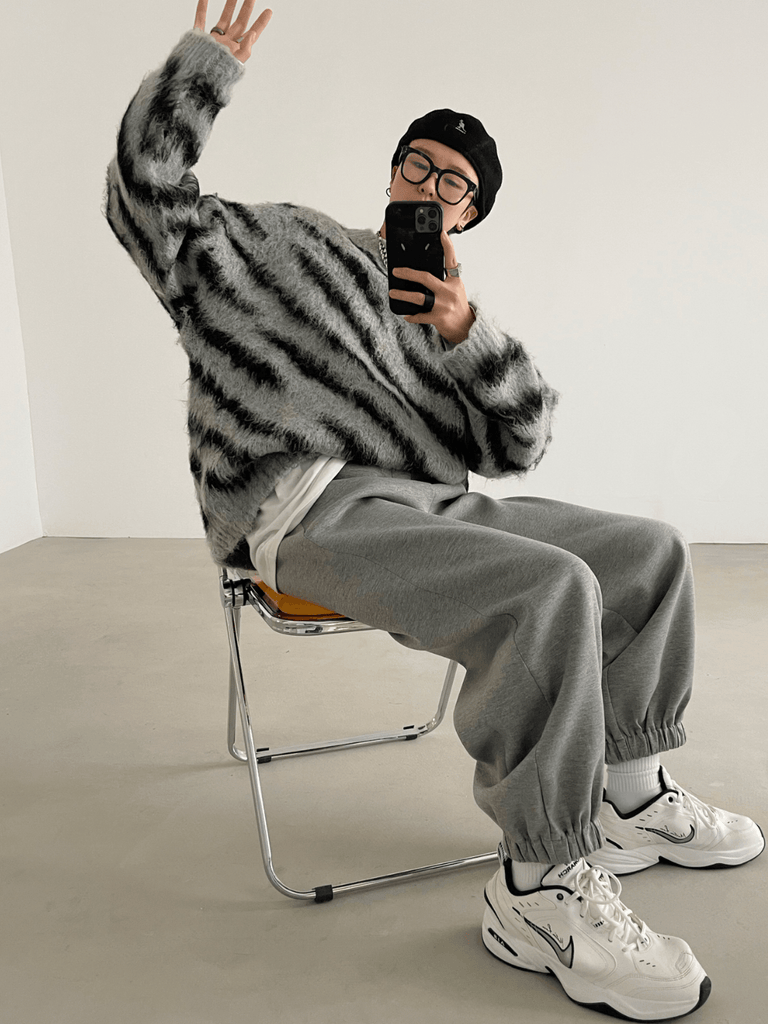 Otusi [XXXHOT] Zebra Pattern Mohair Sweater NA540