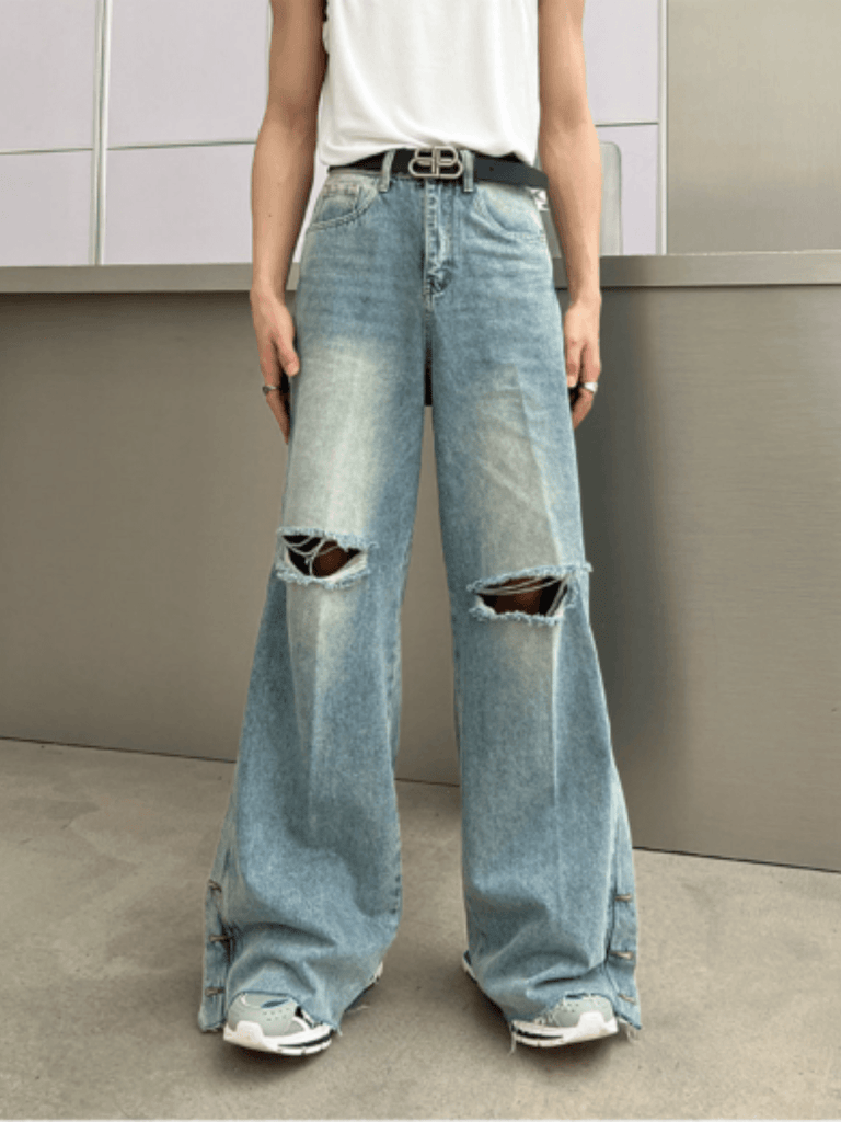 Otusi High street vibe American style wide-leg jeans na705