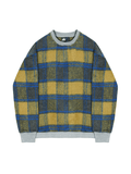 Otusi [LEMiE] Plaid loose trendy knit LE02