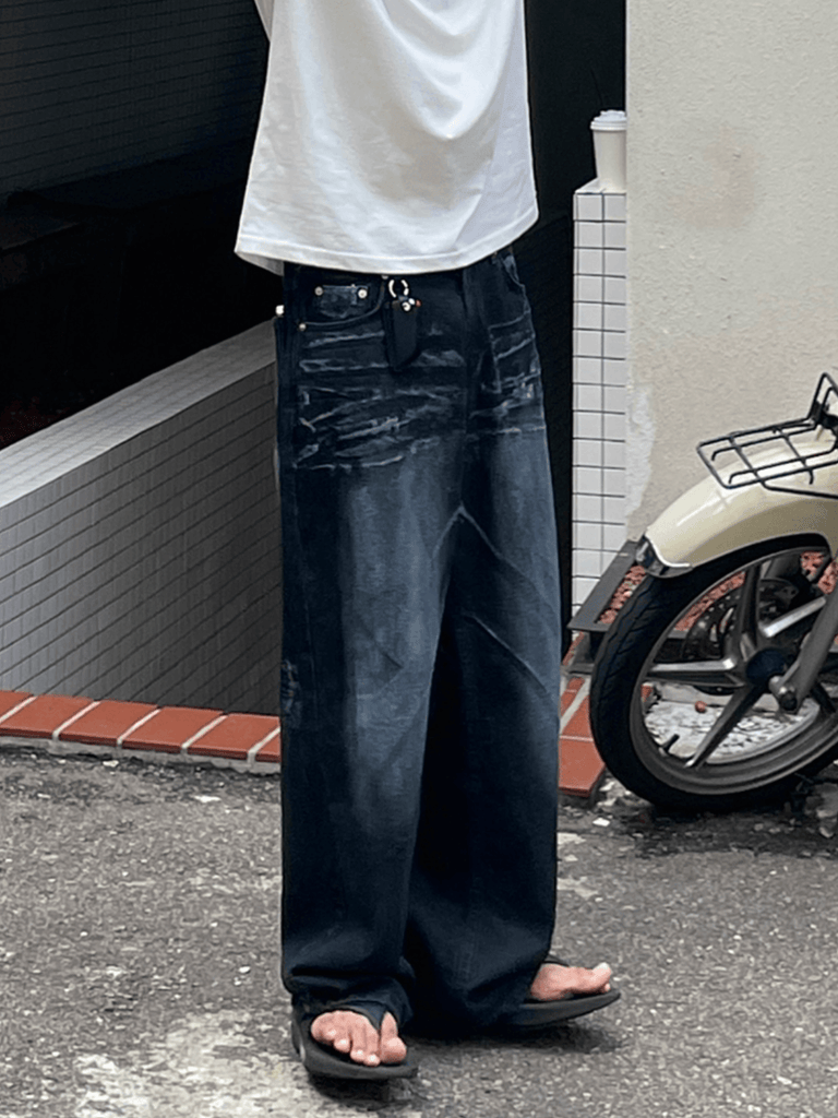 Otusi Washed Wide Leg Jeans