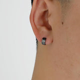 Otusi Black Hoop Earrings