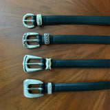Otusi Black Leather Belt