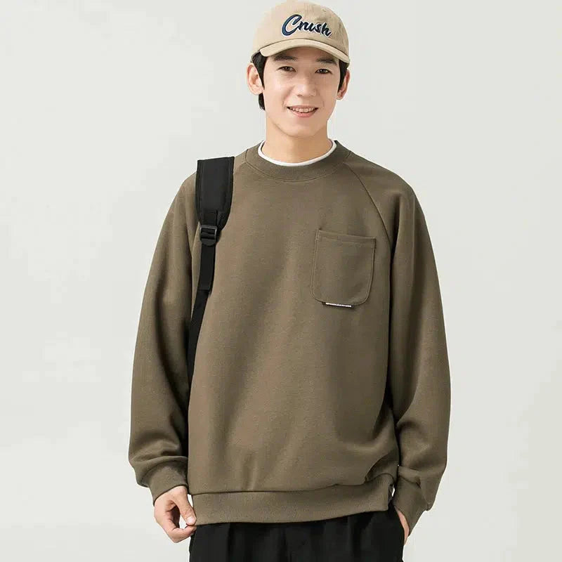 Otusi Crew Neck Sweatshirt with Pockets