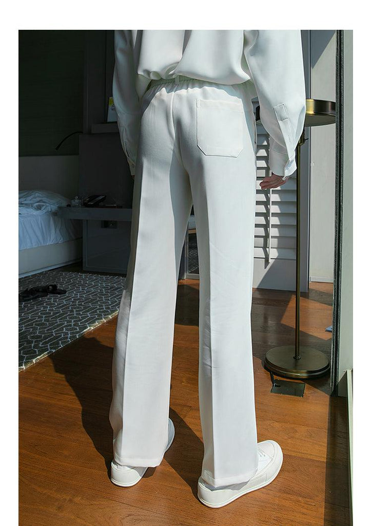 Otusi Elastic Embroidered Casual Long Pants