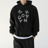Otusi Embroidery Letter Graphic Hoodies