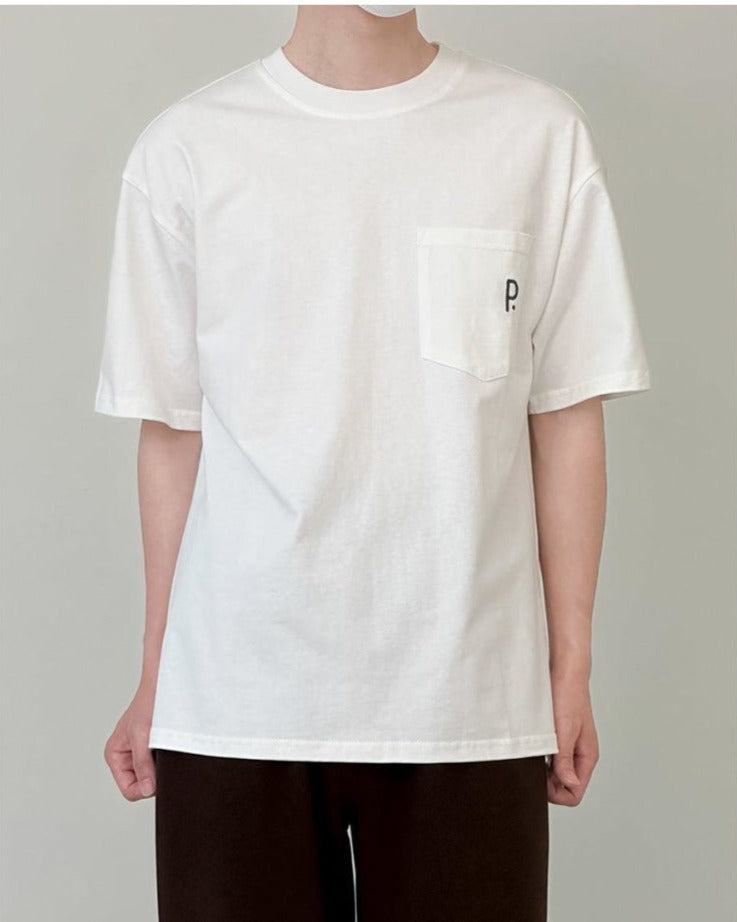 Otusi Embroidery Pocket Short-Sleeved T-Shirt