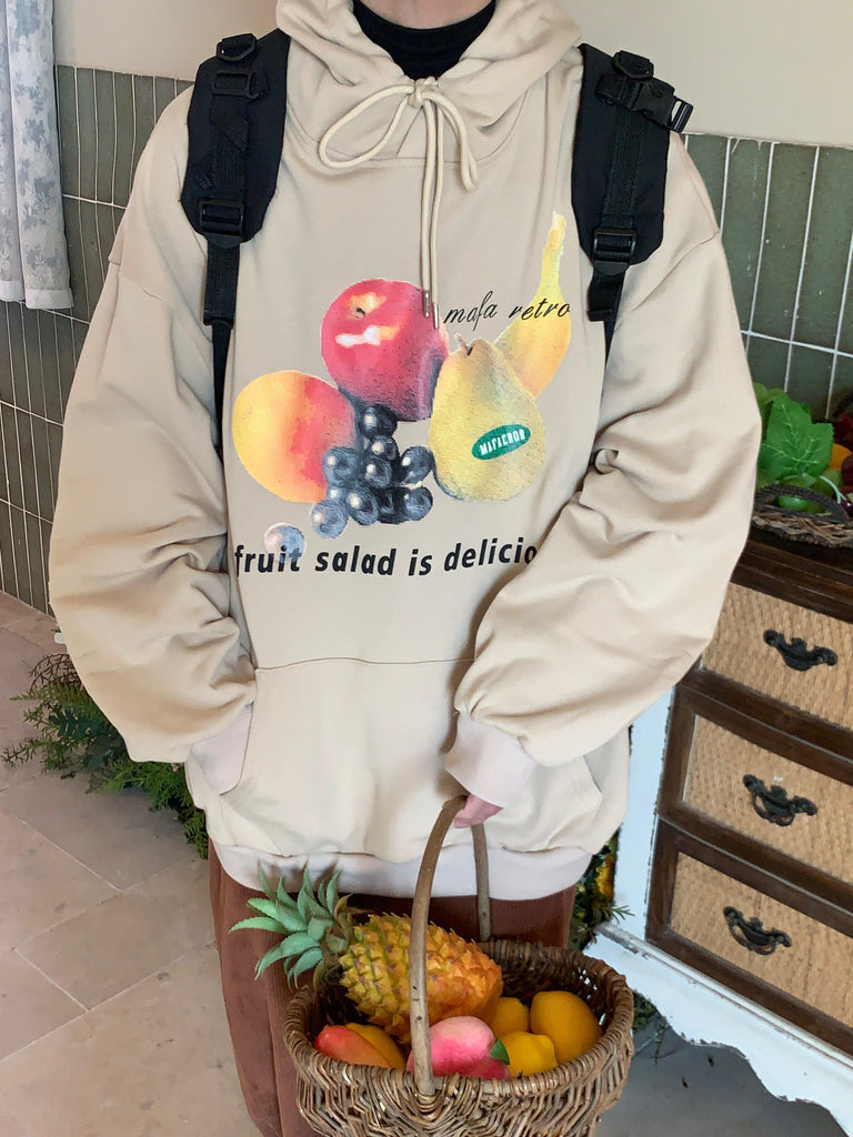 Otusi Fruit Print Hoodie Sweatshirt