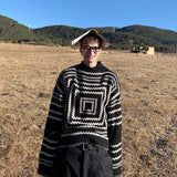 Otusi Geometric Loose Sweater