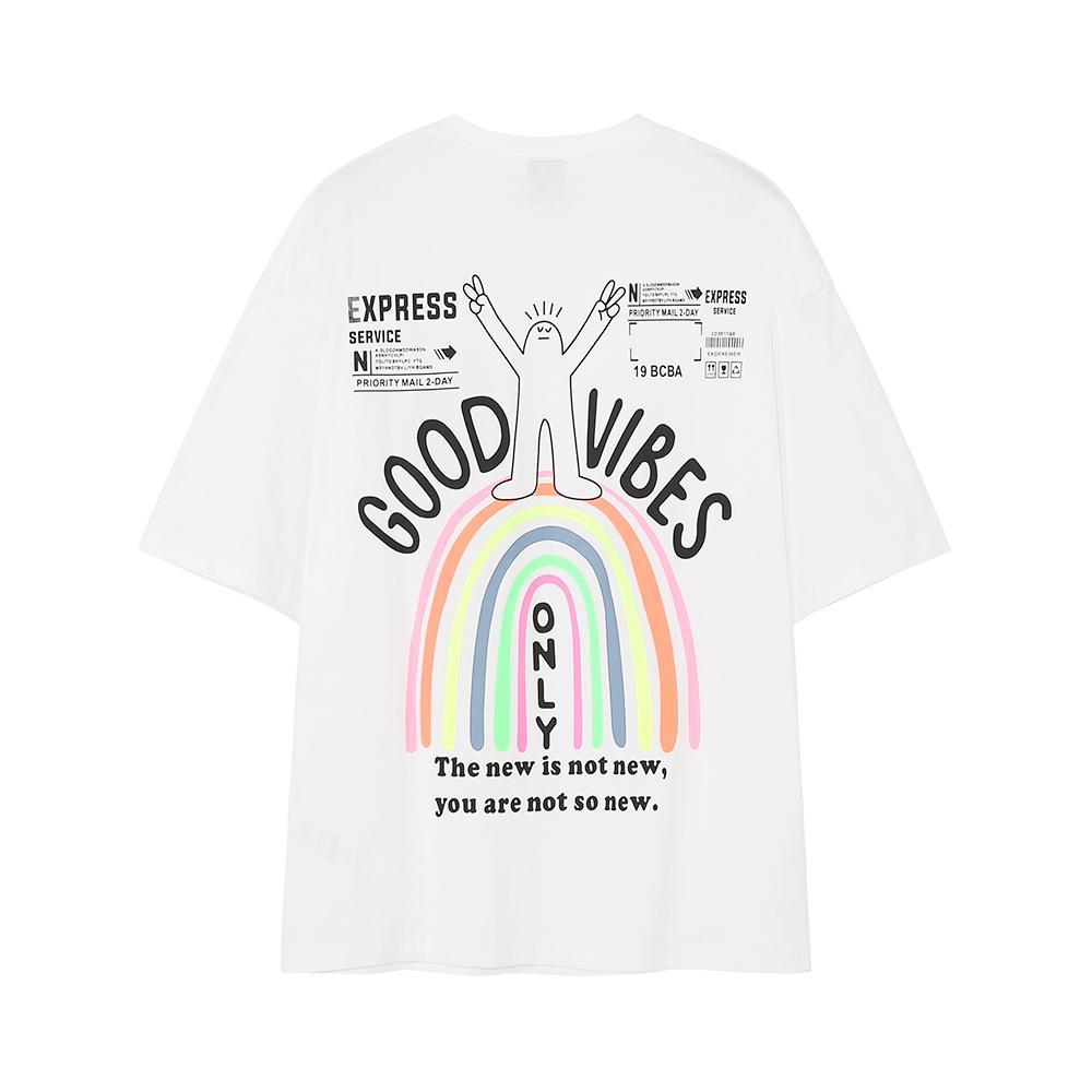Otusi Good Vibes Printed T-Shirt