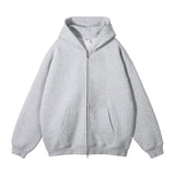 Otusi Gray Plus Velvet Hooded Sweatshirt