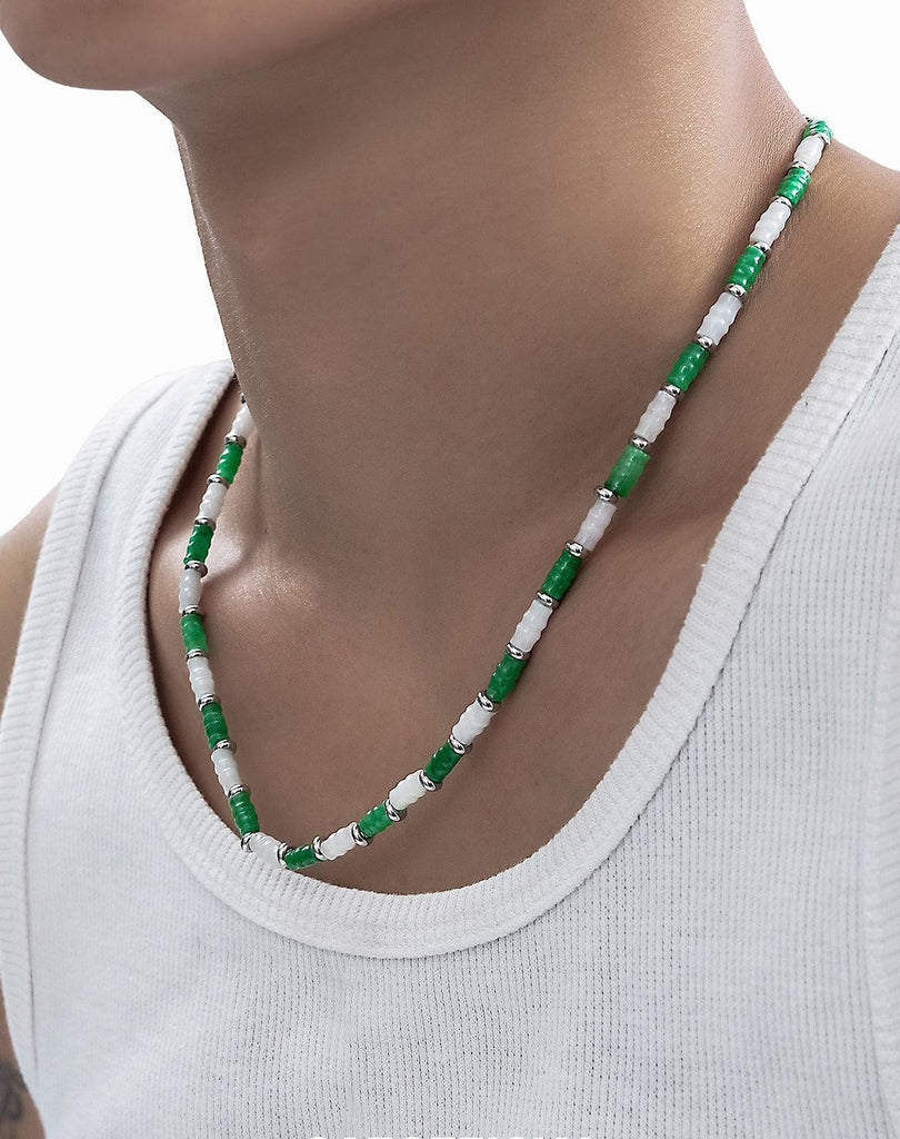 Otusi Green Beaded Necklace